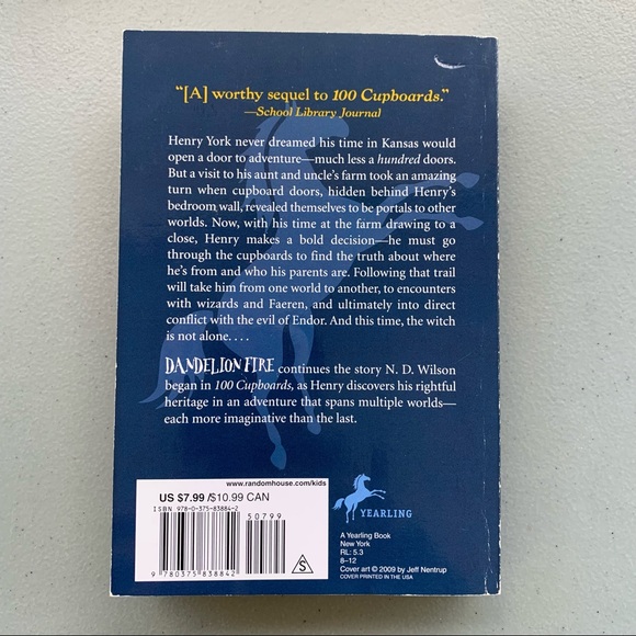 Dandelion Fire- Book2 of the 100 Cupboards- paper back by N.D Wilson - Picture 8 of 8